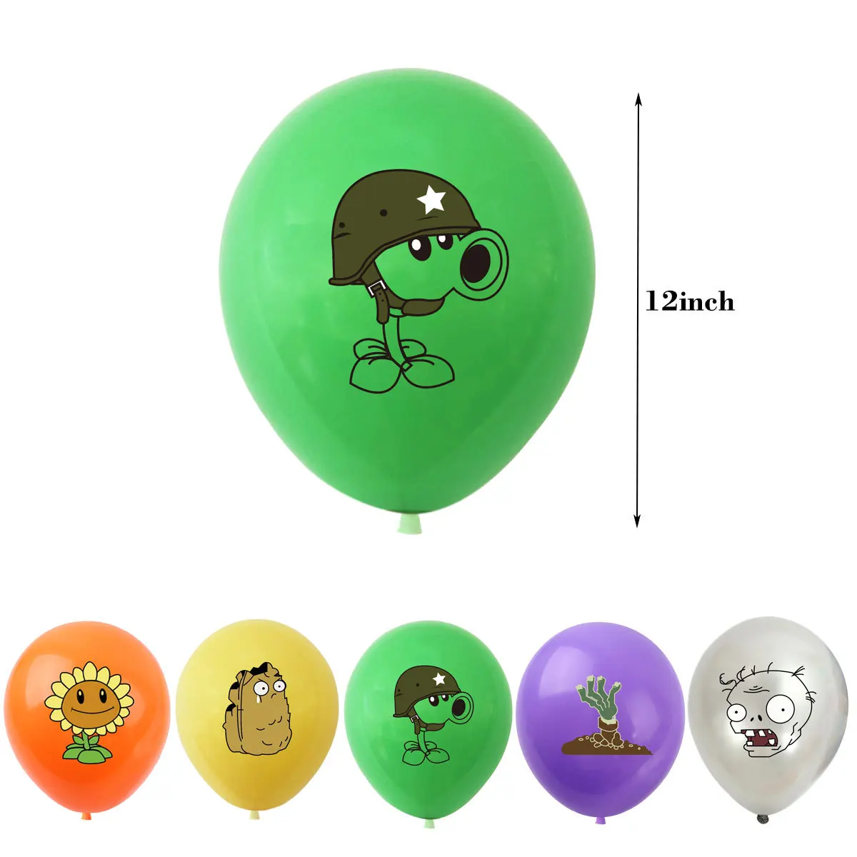 Hot 10Pcs 12inch Plants VS Zombies Latex Balloons Happy Birthday Game Theme 18inch Foil Ballons Party Supplies Decoration Toy