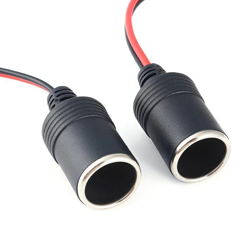 1PCS 10A/20A Car Mounted Cigarette Lighter Charger with 30cm Cable Female/Male Socket Plug Connector Adapter Universal