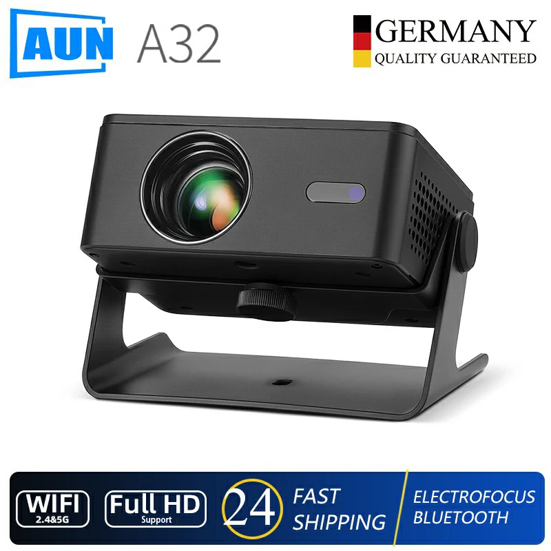 AUN Projector A32 Draagbare Home Cinema 1280*720P Videoprojector MINI Theater WIFI Spiegel Android IOS SmartPhone 1080P 4K Film