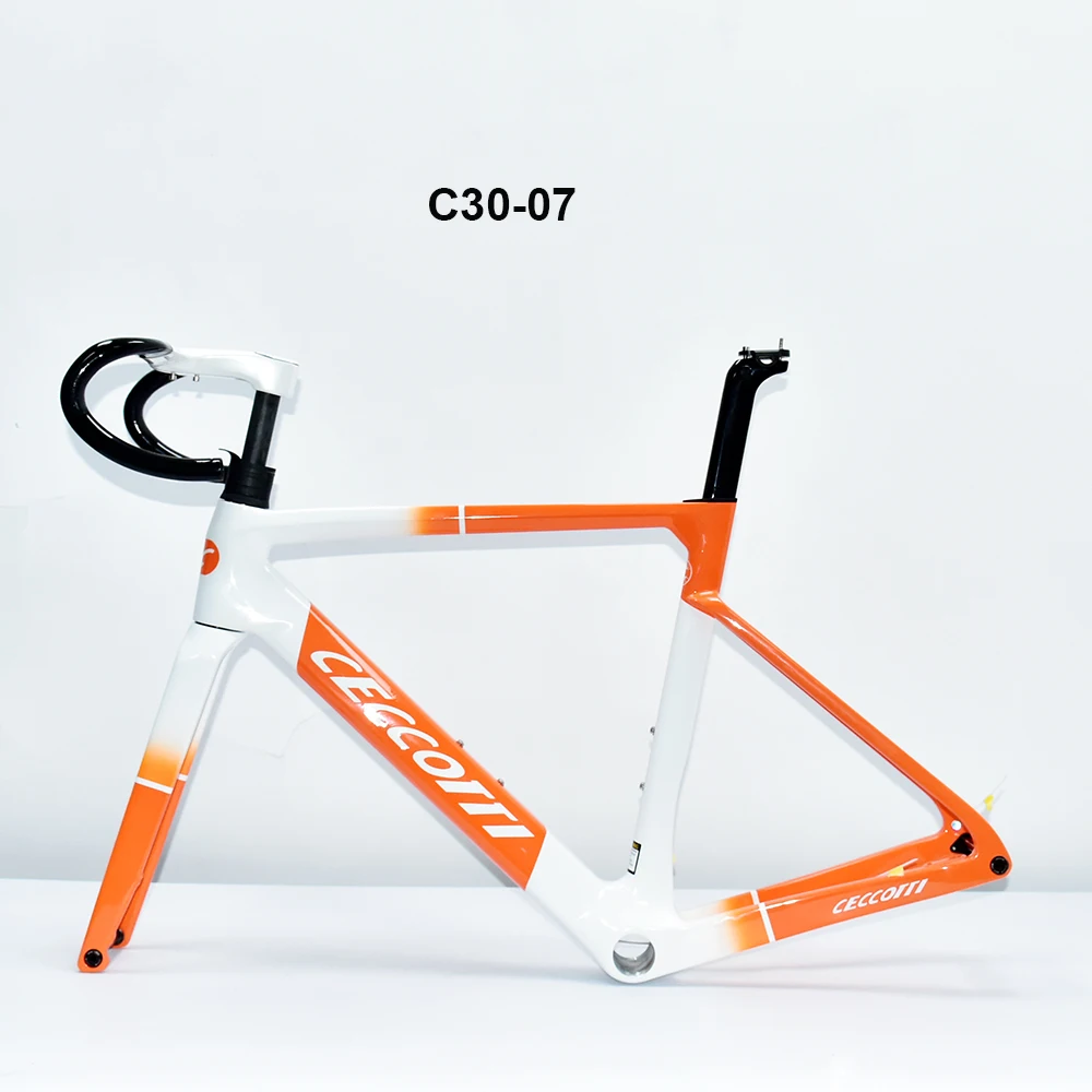 Carbon Frame with Full Hidden Cable Handlebar,Disc Brake Frame, T47 Bottom Bracket Bicycle Road Frame