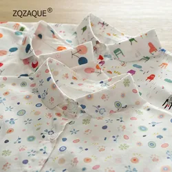 Camisa estampada de manga larga para mujer, blusas femeninas, lindas camisas navideñas, primavera otoño 2023