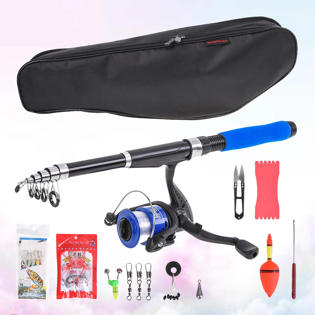 

Beginner Fishing Rod Set Pole Kit Supplies Professional Tools Accessories Oxford Fabric Portable