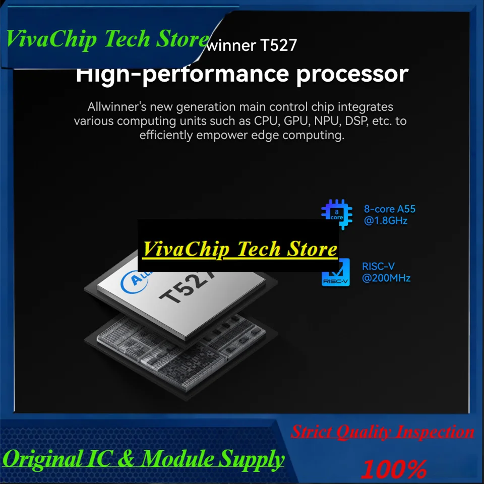 VivacpOrange Pi 4A 4GB RAM Single Board Computer Allwinner T527 RISC-V Co-processor WiFi+BT5.0 BLE M2 NVMe SSD 2TOPS NPU Mini PC