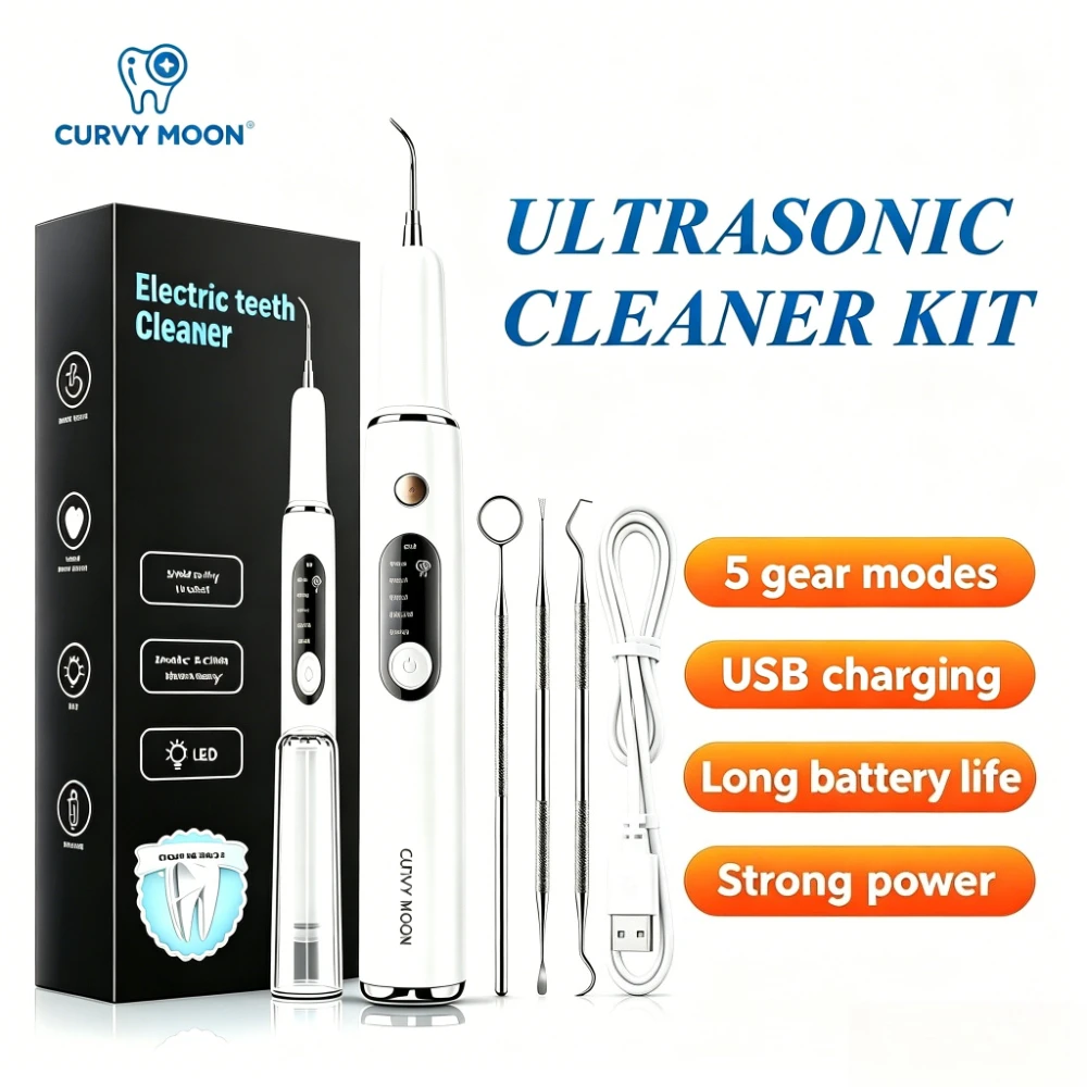 

T6 Electric Ultrasonic Dental Scaler with Oral Mirror Teeth Cleaning/Oral Care Kit Plaque Remover Dental Calculus Removal