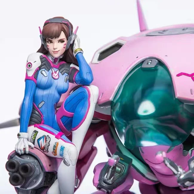 Original Overwatch Mecha hero Action Figures DVA Statue Anime Figure PVC Collectible Model Toys Ornaments Desktop Gifts In Stock