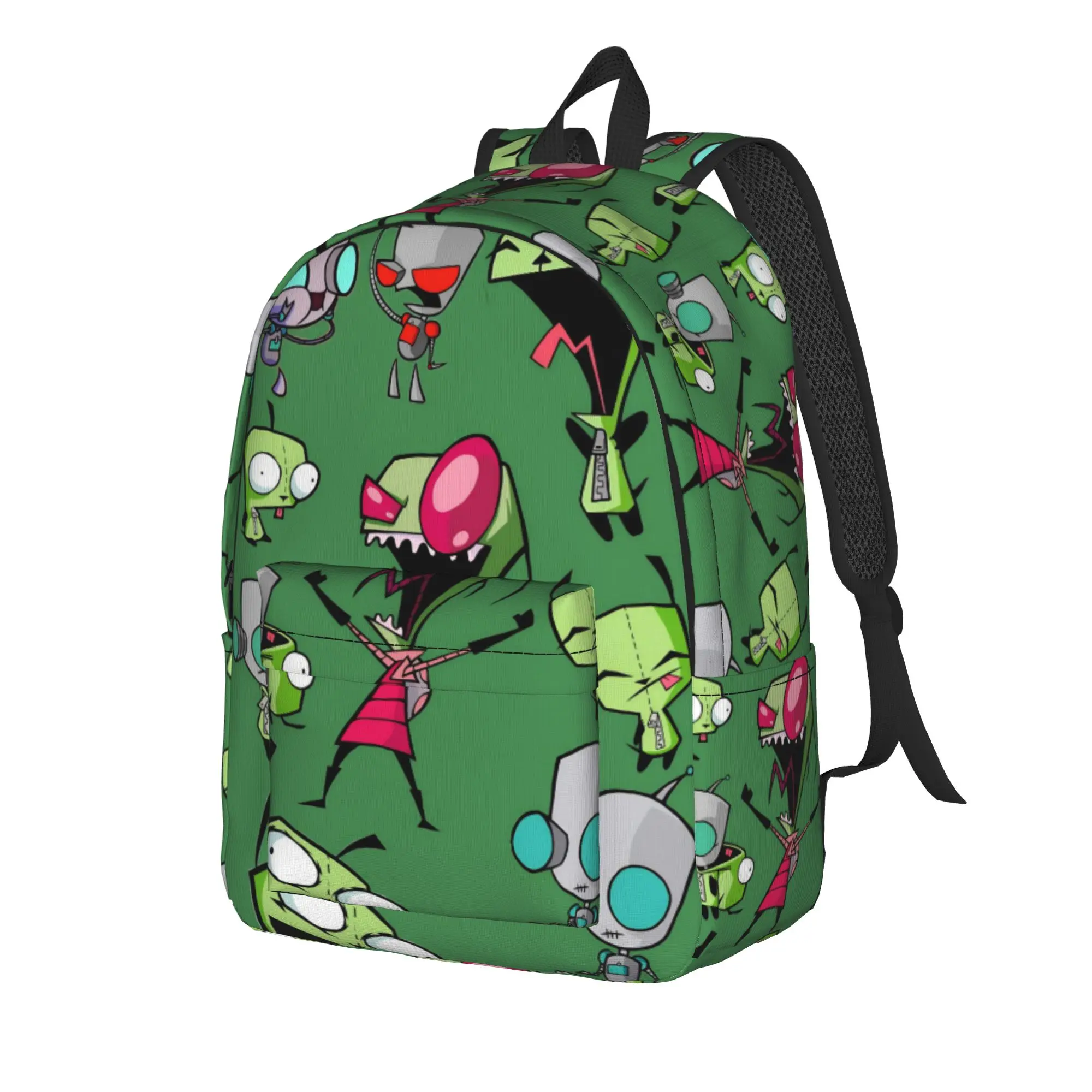 Invader Zim Gir Dib Robot Backpack American Animated Modern Backpacks Male College Pattern High School Bags Custom Rucksack