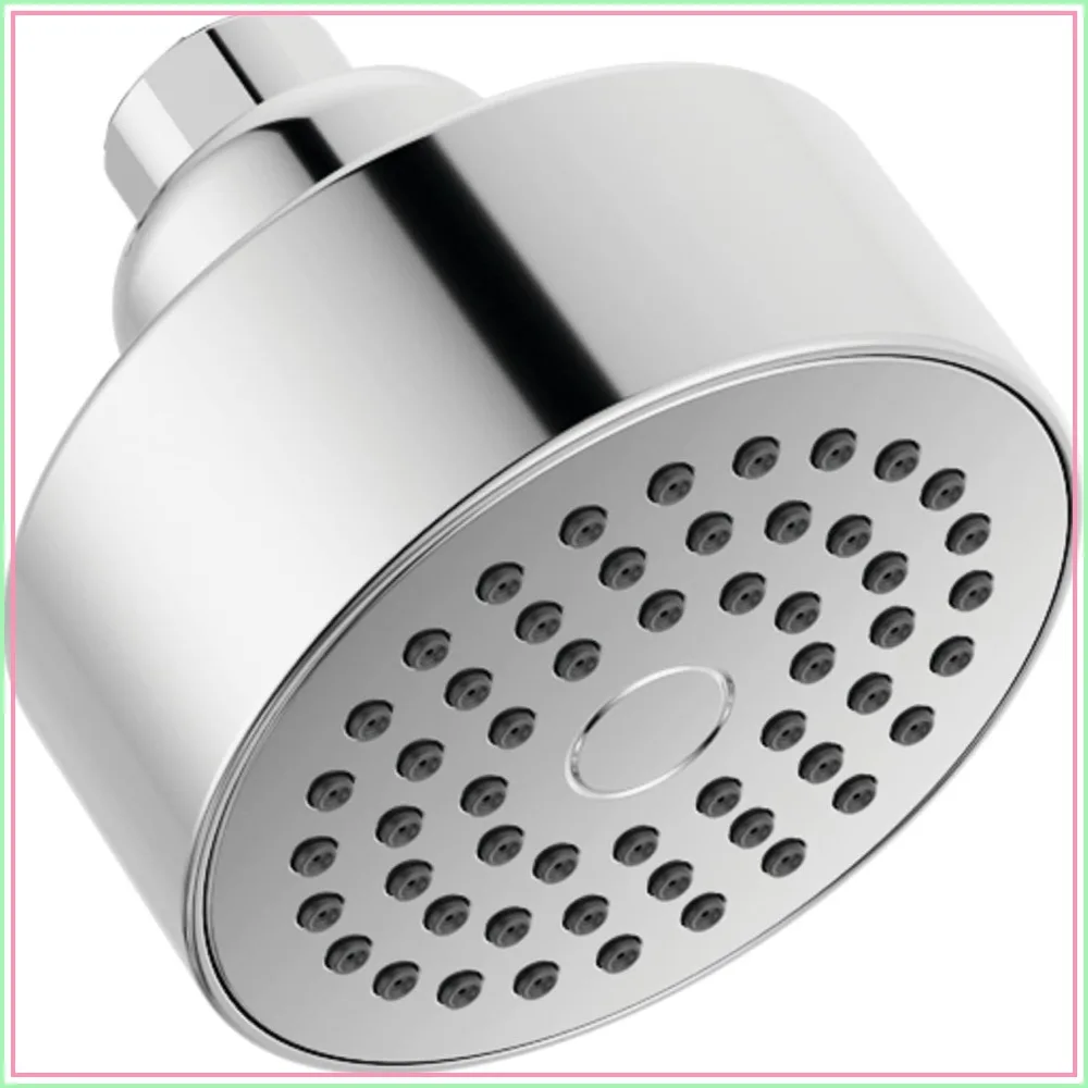 Modern 3.5-inch Chrome Round High Pressure Shower Head, Single Spray, 1.75 GPM