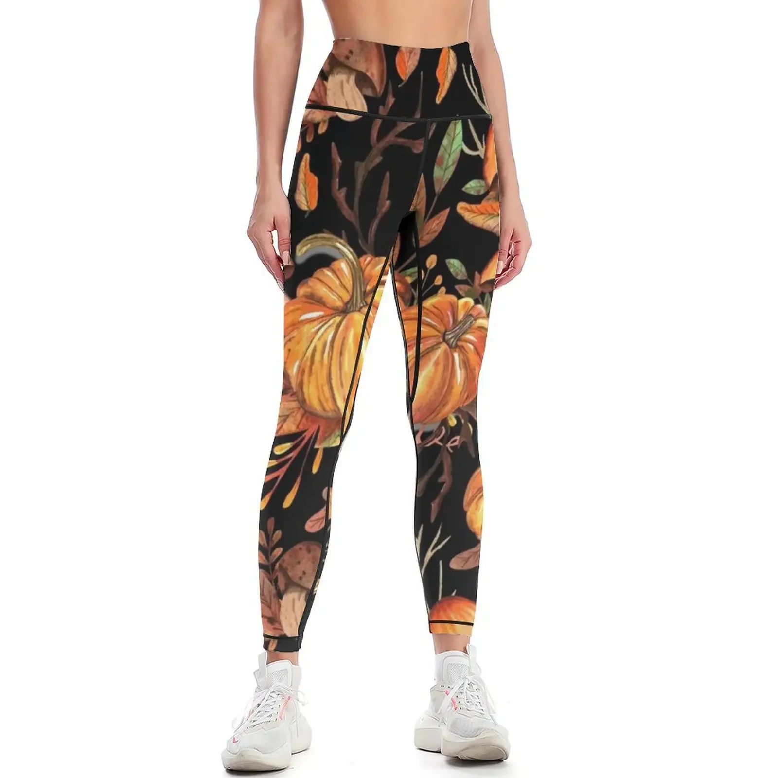 

Hello autumn pumpkin pattern Leggings Women's push up Female legging pants Women sportwear Womens Leggings