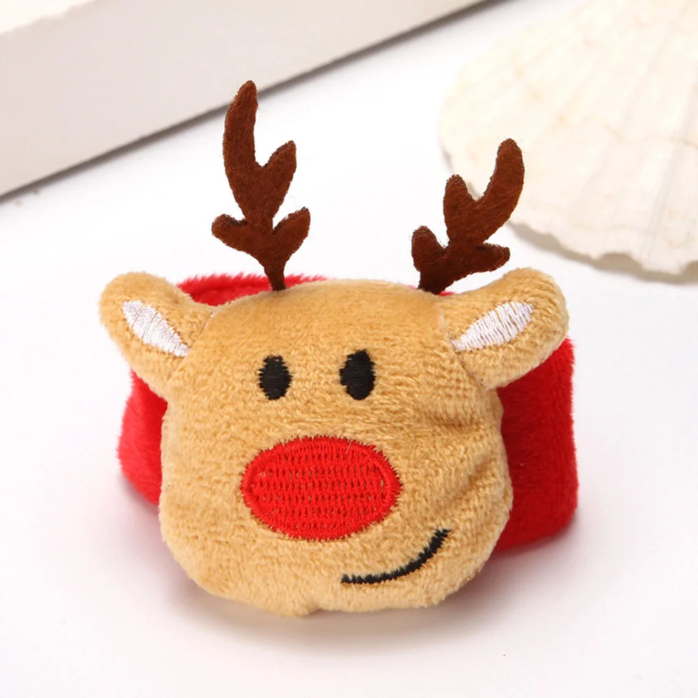 

4 PCS Christmas Decoration Bracelet Wrist Band Slap Ring Bracelets for Kids Make up Wristbands