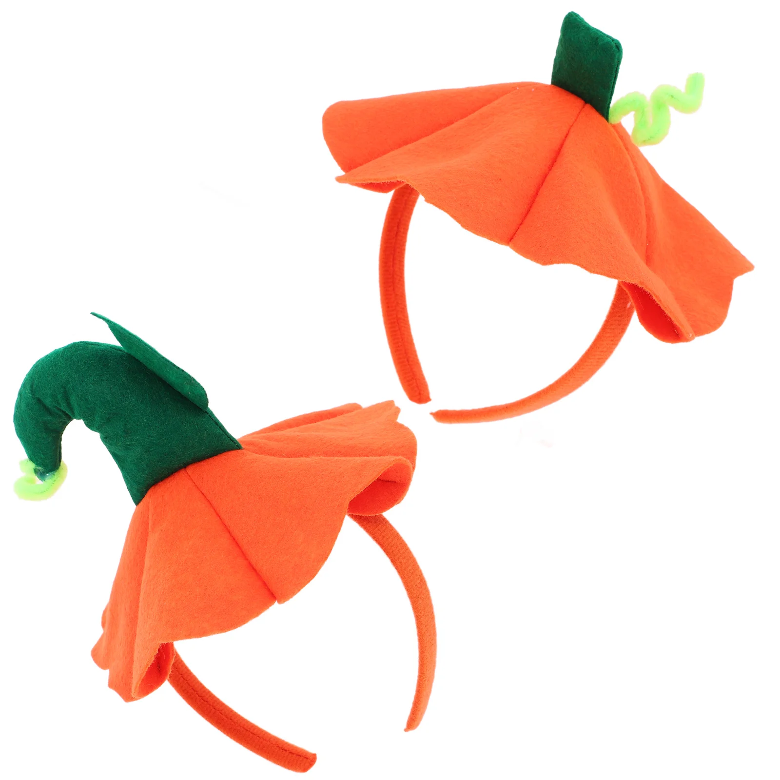 

2 Pcs Halloween Pumpkin Head Buckles Kids Headpiece Headwear Headgear Costume Headband Cloth Props Hair Hoop Children's