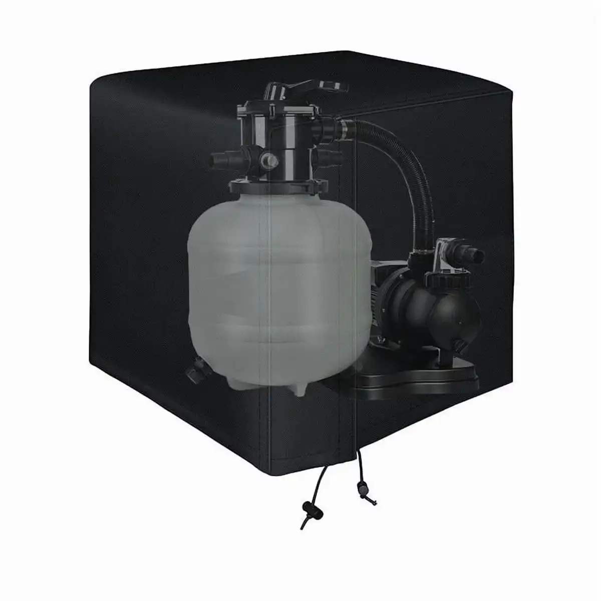 Pool Filter Pump Cover, Heavy-Duty Waterproof Anti-UV Outdoor Swimming Pool Sand Filter Protector, Dustproof Pool Pump Cover