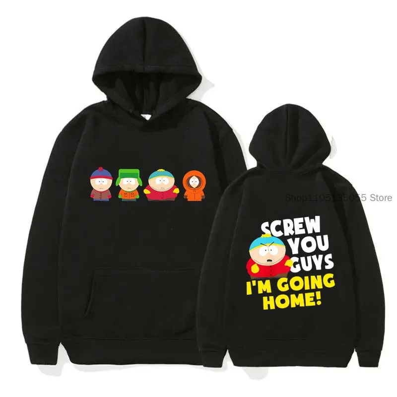ساوث بارك هوديي الرجال الملابس الجرافيك قمم طويلة الأكمام الخريف البلوز ملابس مخصصة مضحك الشارع الشهير المطبوعة للجنسين