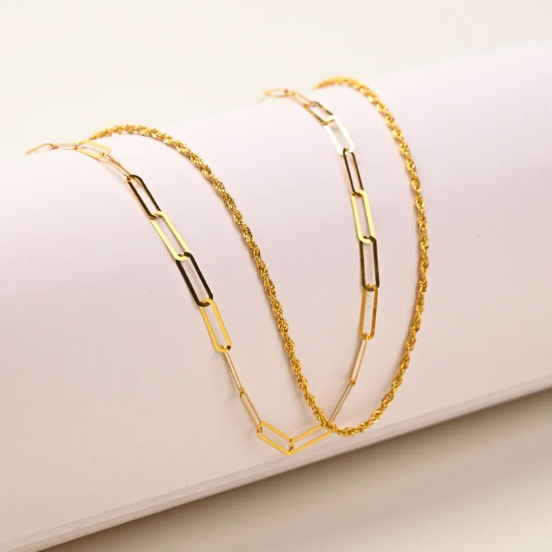 NYMPH Pure 18K Yellow Gold Bracelet Fine Jewelry au750 AB Style Wedding Party Anniversary Gift  s701