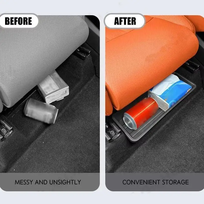 Car Under Seat Storage Tray: Custom Fit Scratch Resistant Small Items Keep Interior Clean Tidy