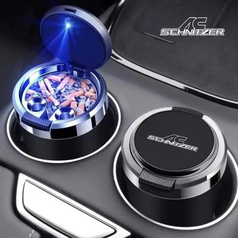 Car Ashtray Cigarette Ash Holds Cup LED Light Automotive Ashtray For AC Schnitzer M 3 Z E46 E39 X1 X3 X5 X6 accessories interior