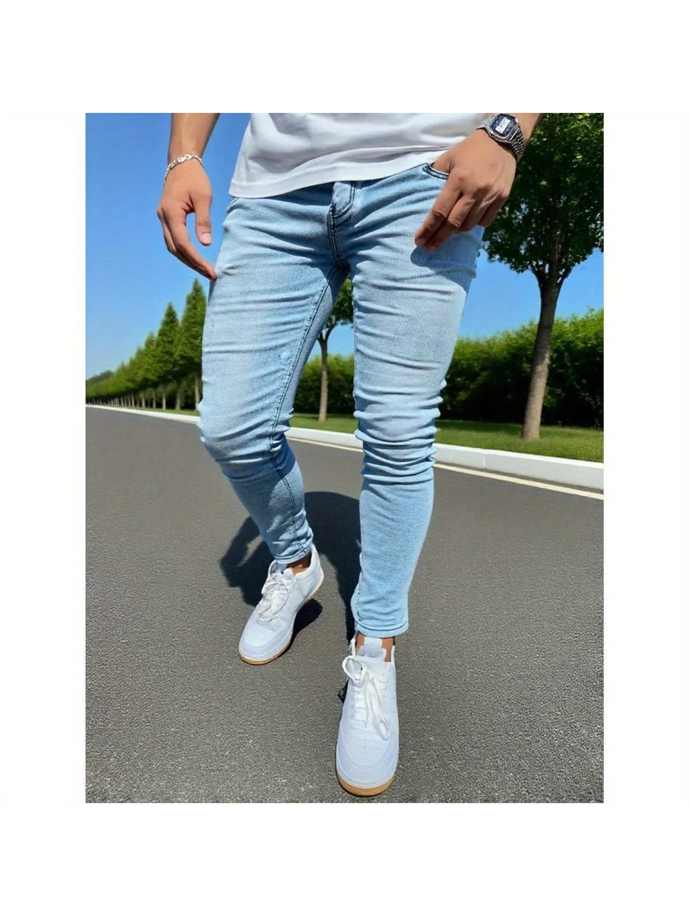 

Мужские джинсы в американском стиле, универсальные, подходят для повседневной носки в любое время года.