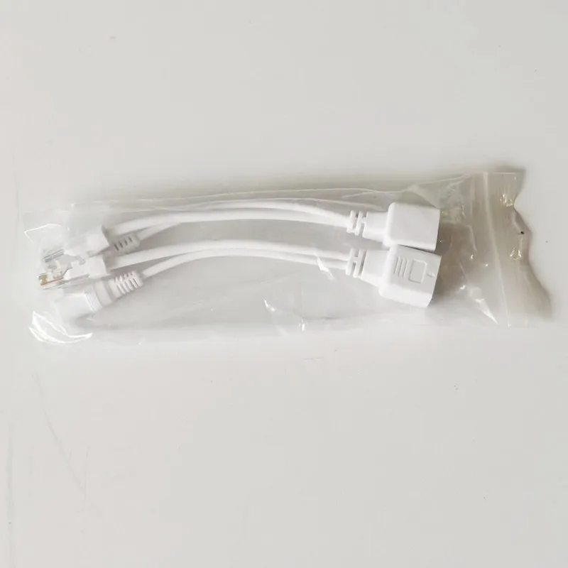 12-48V POE Cable Passive Power Over Ethernet Adapter Cable White Or Black Color POE Splitter RJ45 Injector For IP Cameras