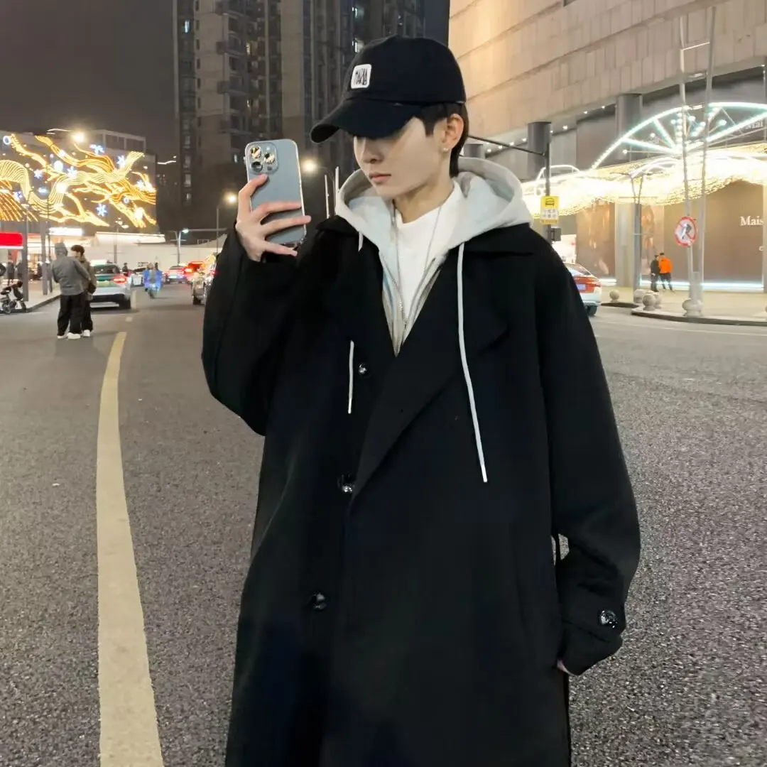 

Wool Blend Blue Coat Mans Tall Wide Big Roomy Spacious Generous Baggy Ample Substantial Voluminous Commodious Thermal Insulation