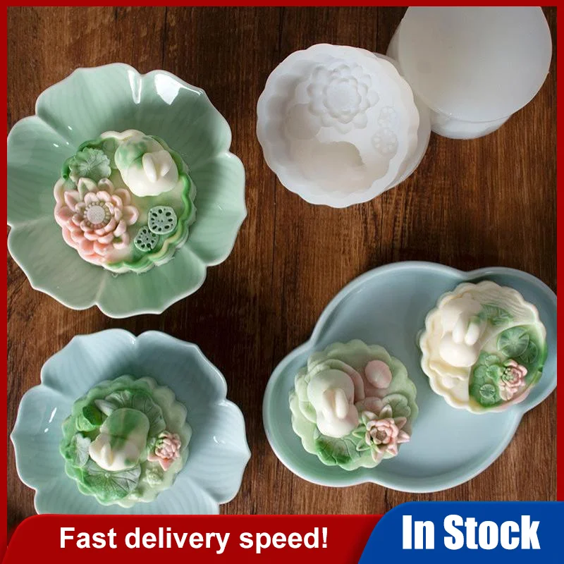 Creative Rabbit Milk Pudding Silicone Mold Custard Mold Cute Cartoon Jelly Cake Cake Mold Cake Decoration Baking Bakery Tool