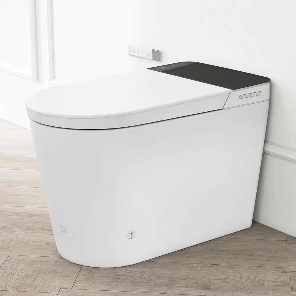 

TanklSmart Toilet with Bidet Built In, Auto Open & Close, Wider Bidet with Heated Seat, Warm Water and Dry, oot Sensor, LED Disp
