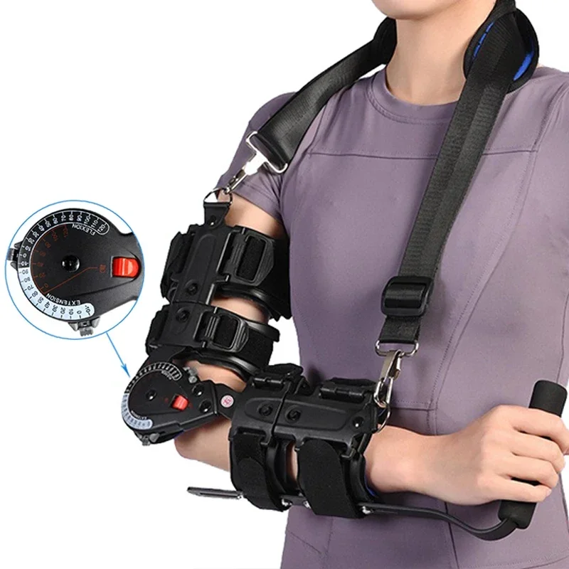 Codera ajustable, codera con bisagras, codera con bisagras con eslinga, estabilizador ajustable, férula, soporte de recuperación de lesiones en el brazo