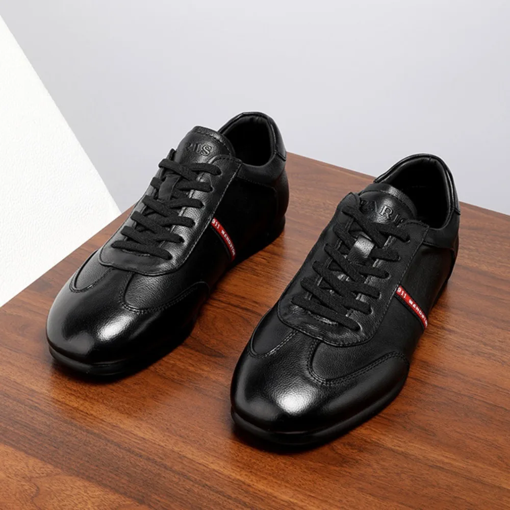Men's Summer Genuine Leather Retro Training Sneakers Casual Shoes Flat Leather Shoes Fashion