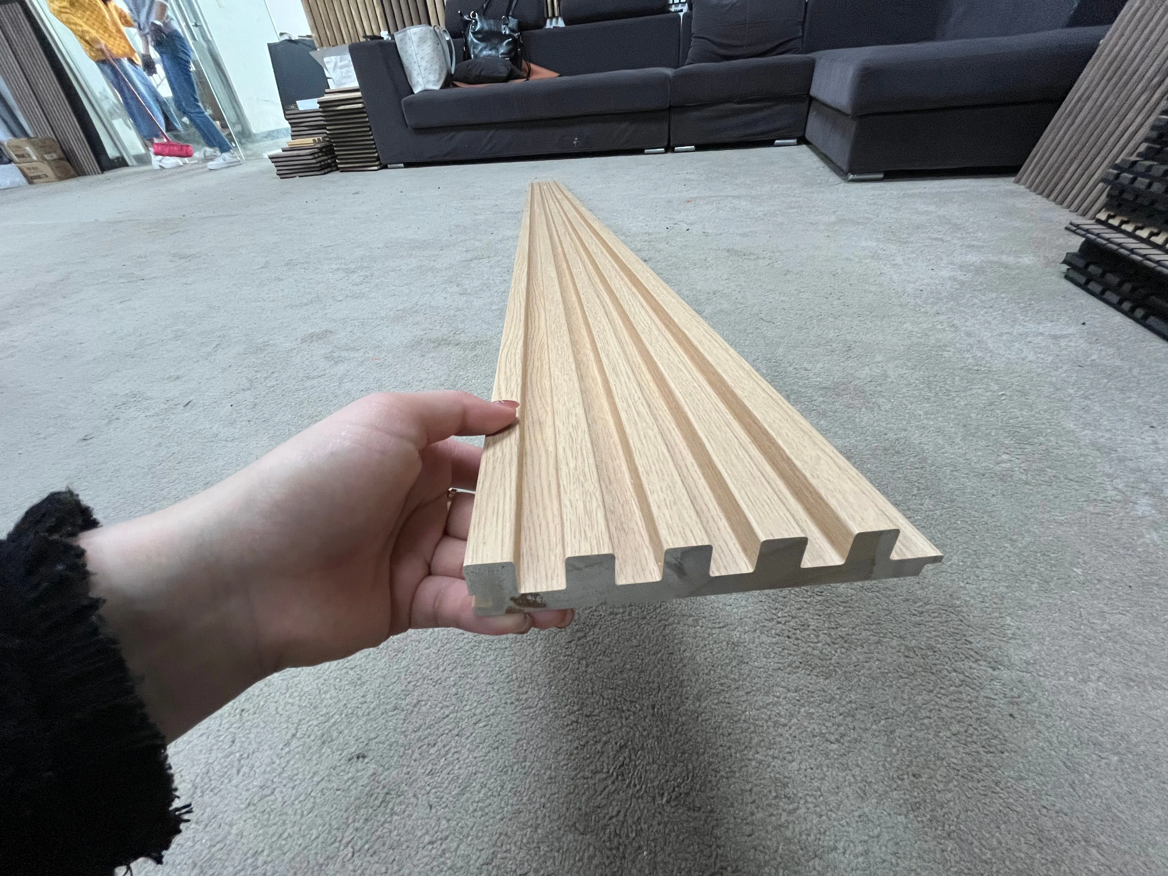 Waterproof Solid Wood Fluted 3D Wall Panels For Bedroom Office Apartment-Eco-Friendly Decorative Indoor Cladding