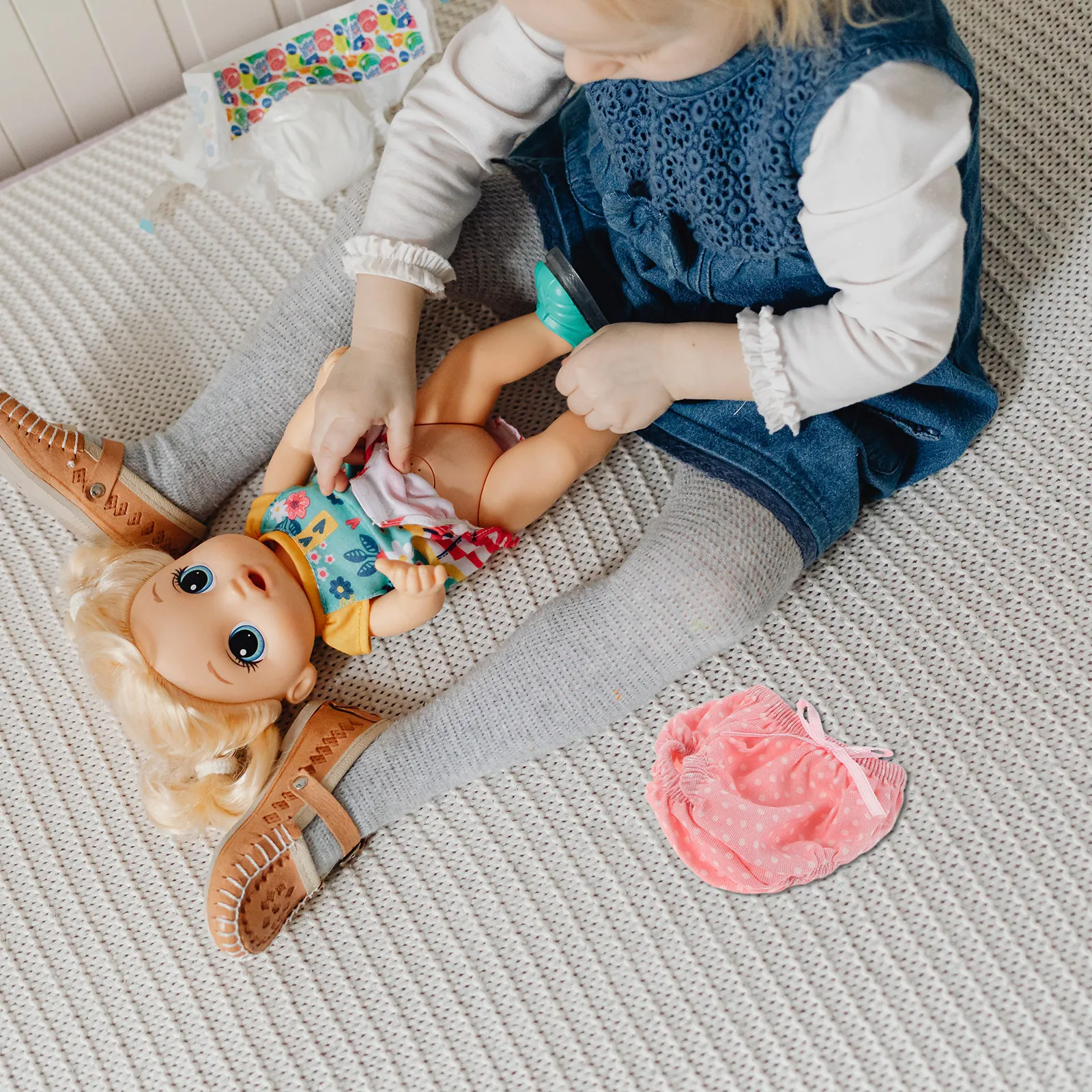 

Комплект из 3 детских трусиков: эластичные, мягкие, подходят для новорожденных 20 см, многоразовые, для плюшевых игрушек