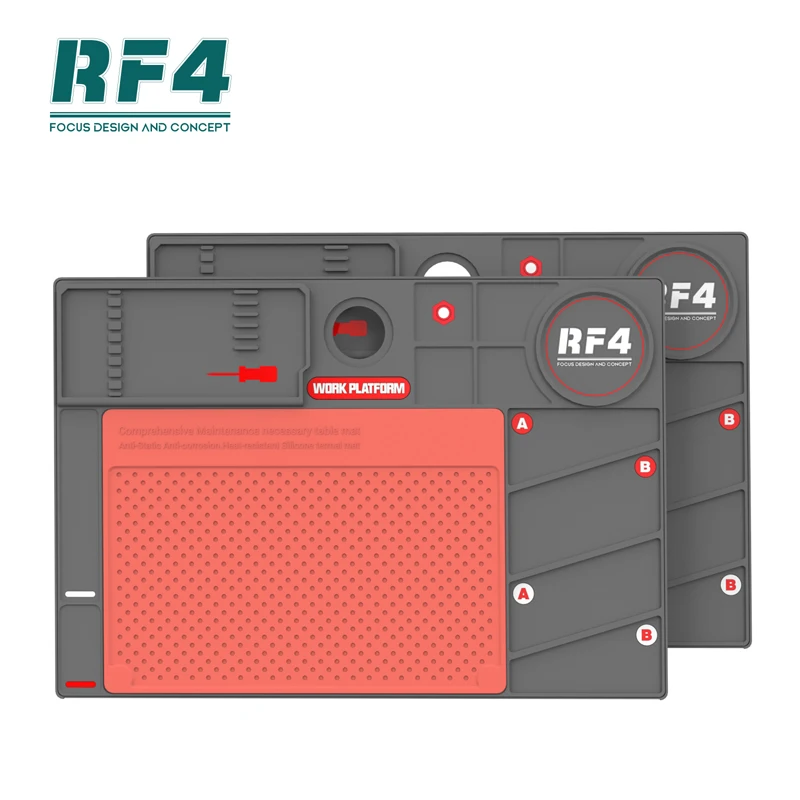 RF4 RF-PO2 Microscope Maintenance Mat Universal Heat Resistant Multifuctional Phone Repair Platform Soldering Silicone Mat