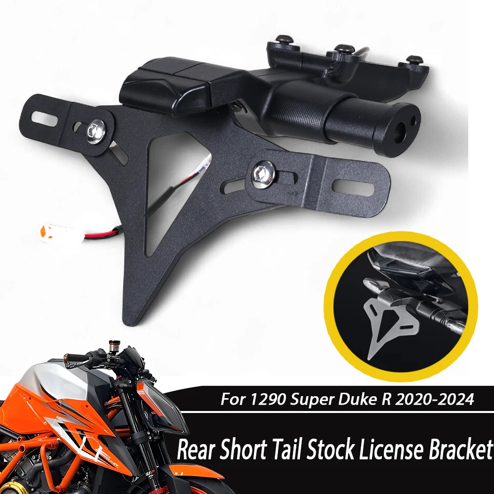 

High Quality Motorcycle Rear Short Tail Stock Tidy License Plate Holder Tailstock Bracket Kit For 1290 Super Duke R 2020-2024