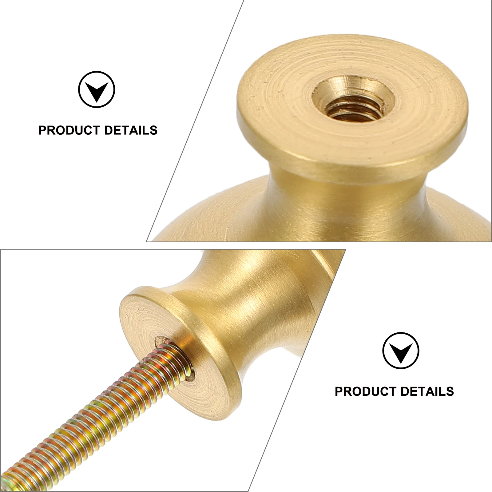 

2Pcs Long Lasting Brass Cabinet Knob Drawer Pull Handle Safe Use Decorative Handles Cabinet Handle Drawer Knob