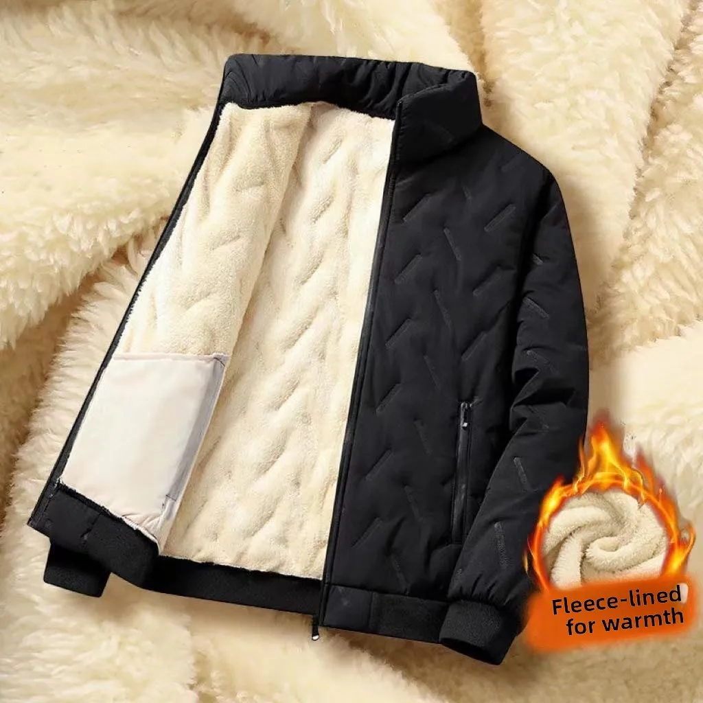 معطف شتوي أنيق من القطن المخملي الدافئ للرجال من Faionable معطف قطني فضفاض مقاوم للبقع ومقاوم للاهتراء #1