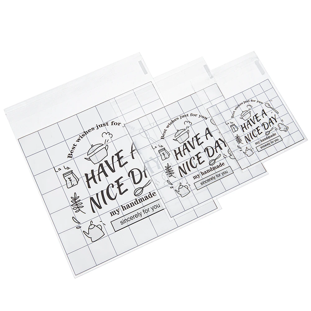 20/50pcs Transparent Plastic Self-adhesive Bag Have a Nice Day Candy&Cookies Bags Small Pouches Gifts Bag Wrapping