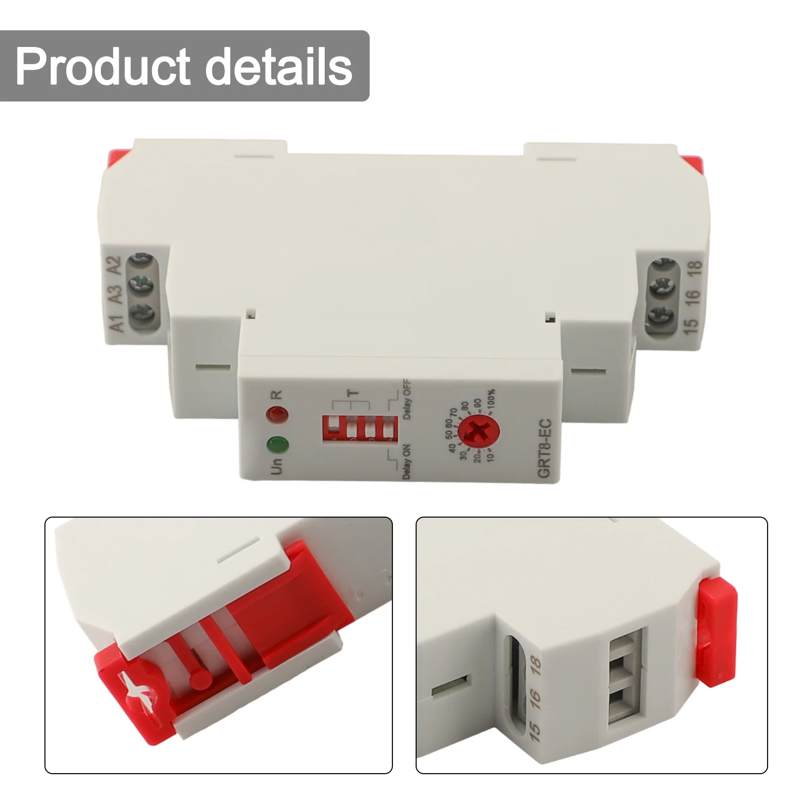 GRT8EC Compact Time Relay Featuring Reliable LED Status Indication at AC230V or DC24V with User Adjustable Delays Up to Ten Days