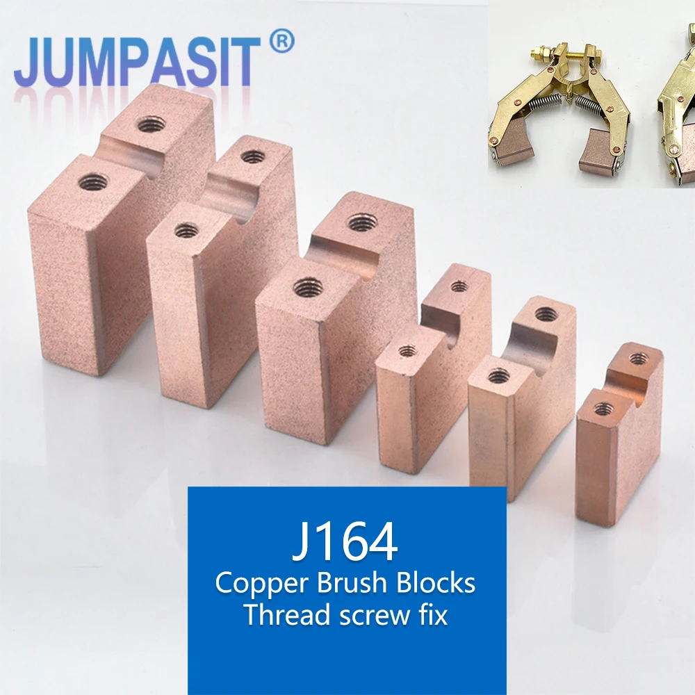 Jumpasit Carbon Brush Blocks J164 Kits of Copper Brush Holder for Cable Reel Machine 6.5x20 10x25 12.5x32