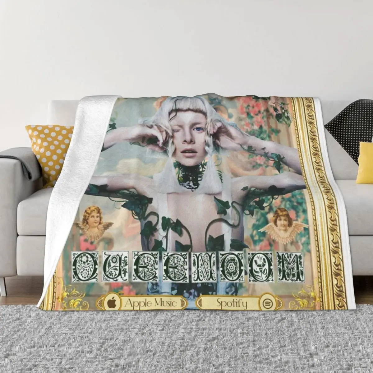 

Aurora Aksnes Album Cover Throw Blanket Extra Large Throw Hair Flannel Blankets