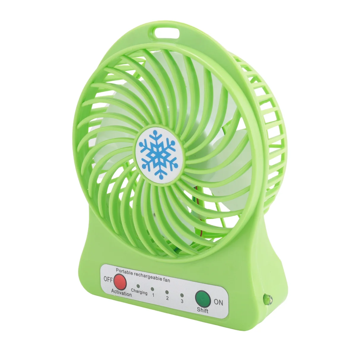 Portable Rechargeable Mini Fan Air Cooler Mini Desk Fan USB Cooling Rechargeable Handheld Fans Green