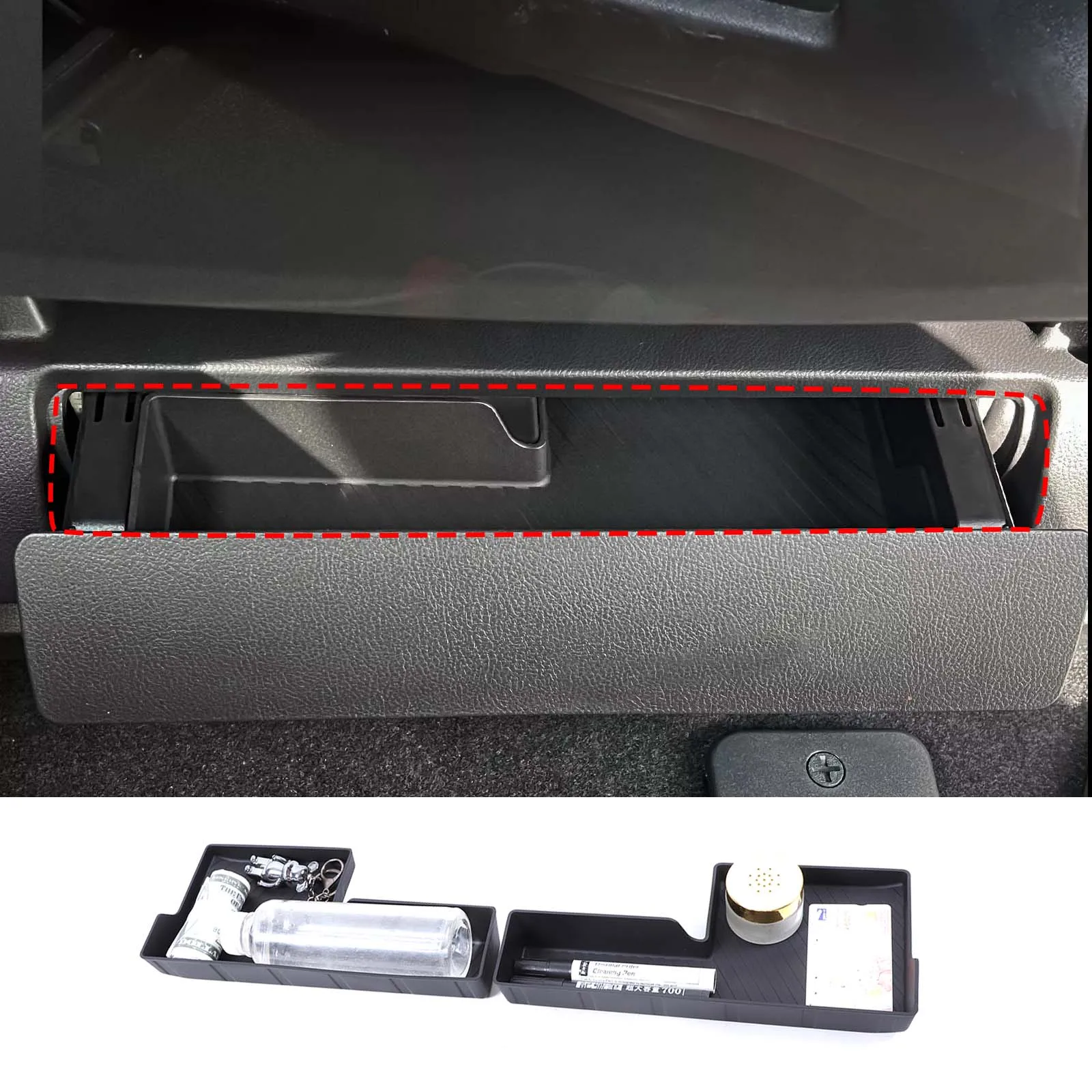 For Toyota Alphard Verfire 40 Series 2023-2025 Underseat Storage Box TPE Car Second Row Seat Lower Tray Organizer Accessories