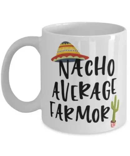 

Funny Farmor Mug Gift Nacho Average Farmor Coffee Cup 11oz White