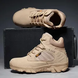 Men's Boots Outdoor Casual Hiking Boots Non Slip Desert Ankle Boots Work Safty Shoes for Men Lace Up Platform Boot Botas Hombre