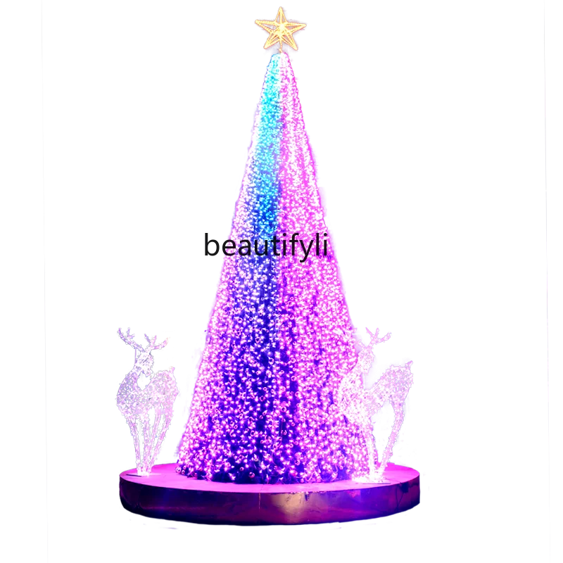 High-end Christmas tree luminous Christmas decoration tree 5 meters 8 meters frame light tree