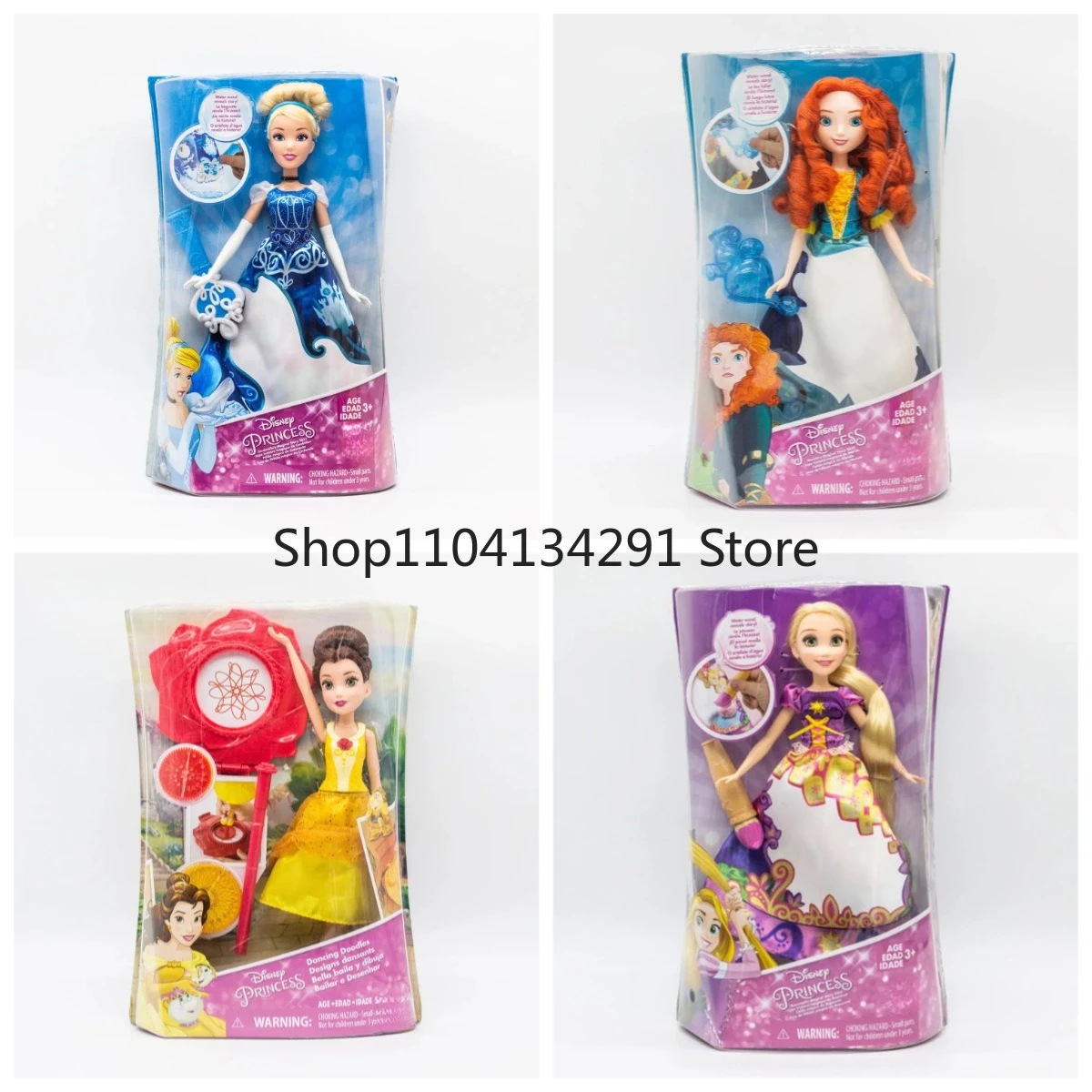 

Оригинальная серия принцесс Диснея: набор кукол Золушки, Мериды и Рапунцель с волшебной историей, меняющие костюм, игрушки