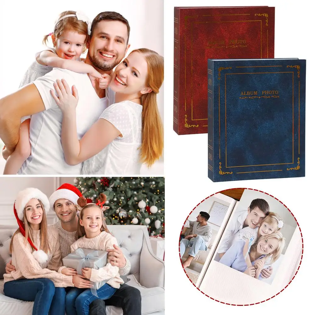 Family 6 Inch 100 Photos 10x15 Cm Image Art Photo Albums Photo Decoration Retro Home Interstitial Classic Collection Album Y3V4