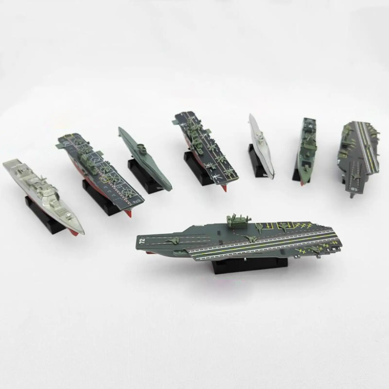 

8x Aircraft Carrier Toy Modern 4D Assembled Ship Model for Adults Boys Gifts