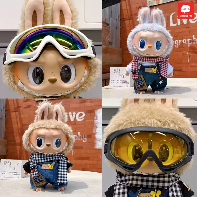 

For Labubu Clothes 38cm Macaron Monsters Cloth 'Time To Chill' Pendant Filled Doll Handmade Gift Toy For Collectors