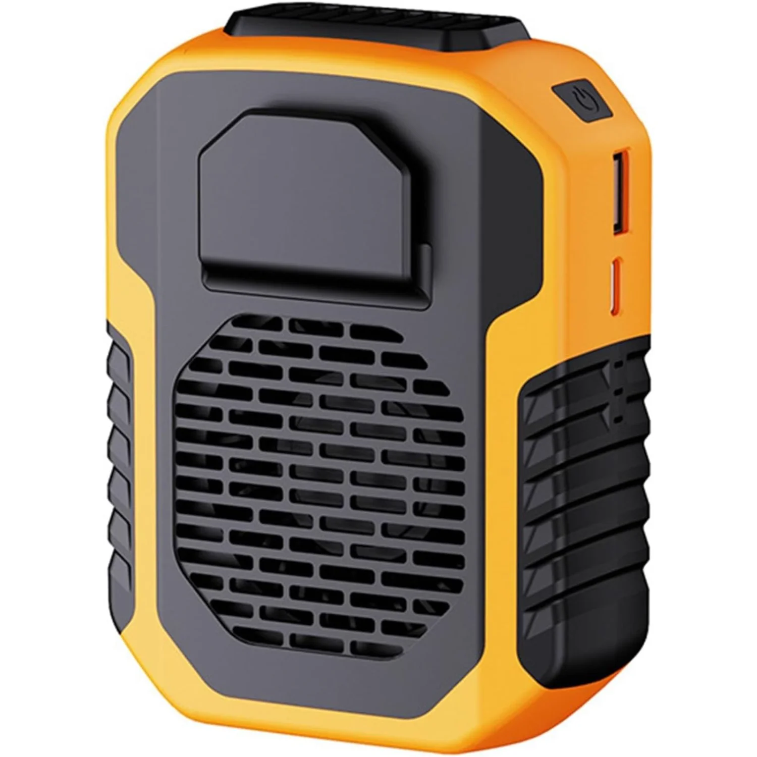 พัดลมคาดเอว พัดลมแบบคลิปหนีบเอวแบบพกพาพร้อมใบมีดเทอร์โบ พัดลมแบบคลิปส่วนตัวแบบสวมใส่ได้ พัดลมเข็มขัดสําหรับการเดินทางกลางแจ้ง (สีเขียว (DQ215))