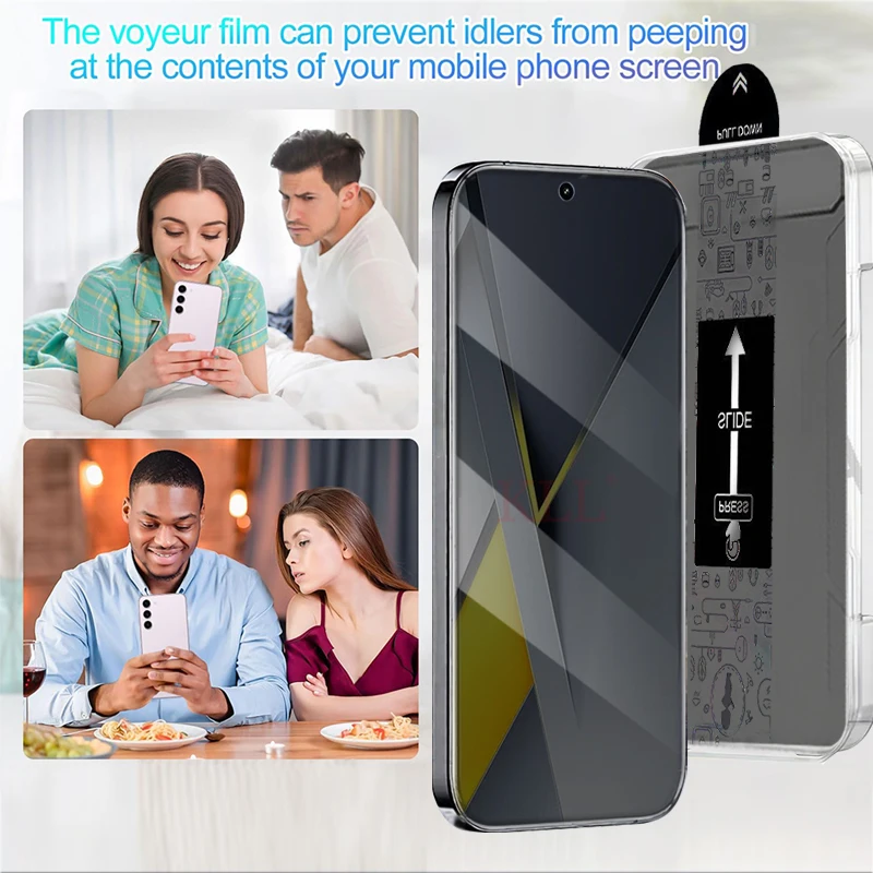 Oleophobic Coating Dust Free Privacy Glass for Xiaomi Poco F8 Ultra F7 Pro Unlock Screen Protector Poco F8 Pro Easy Installation