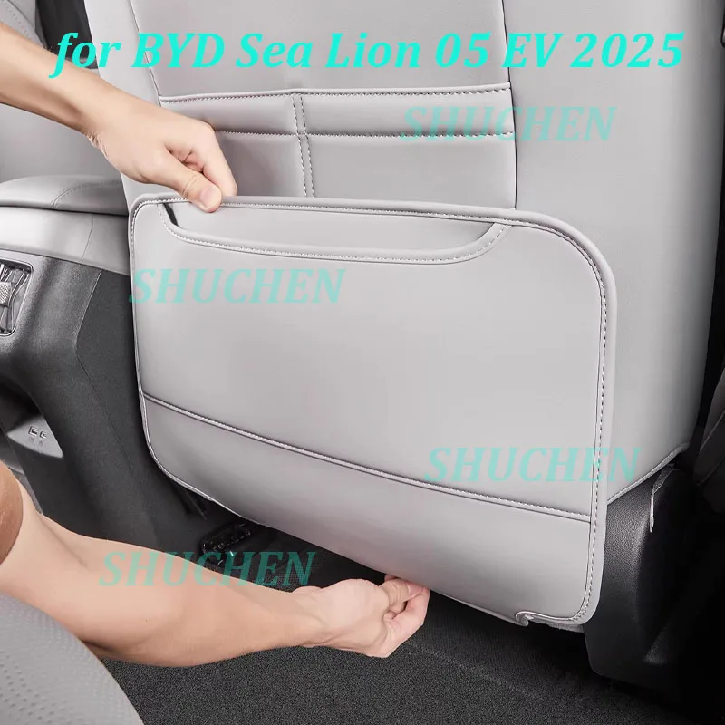 

Car Seat Anti-kick Pad for BYD Sea Lion 05 EV 2025 Seat Back Kick Protector Scratch-resistant Leather Cover Interior Accessories