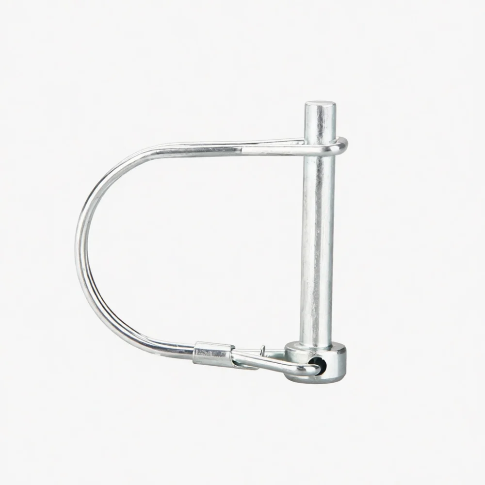 High Strength D Shape Square Locking Pin Galvanized Trailer Hitch Safety Pin Retaining Fastener For Industrial Hardware