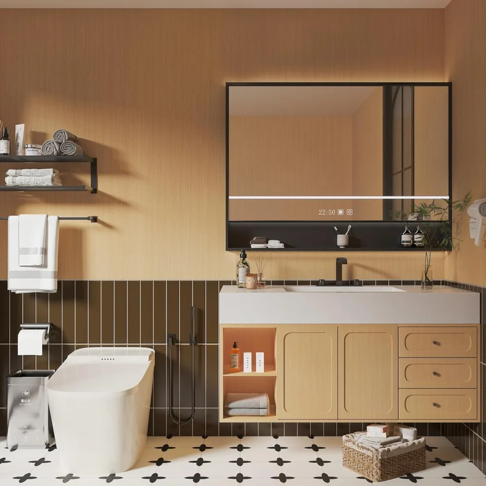 ورق جدران من الفينيل مصنوع من خشب البلوط السميك مقاوم للماء وقابل للإزالة وقابل للتقشير واللصق ورق اتصال بني فاتح 48x197 لديكور المنزل